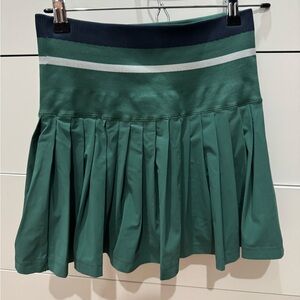 Wilson Field Green Pleated Skater Skirt